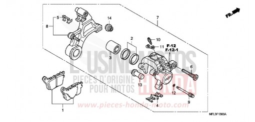 ETRIER DE FREIN ARRIERE CBR1000RR8 de 2008
